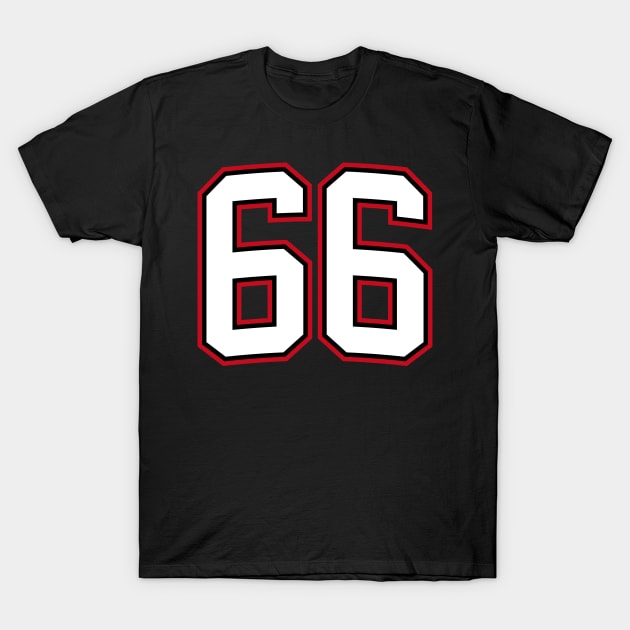 Number Sixty Six 66 T-Shirt by cowyark rubbark